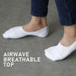 3X Rexy Cushion No Show Ankle Socks Large Non-Slip Breathable WHITE - Magdasmall