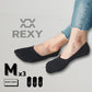 3X Rexy Cushion No Show Ankle Socks Medium Non-Slip Breathable BLACK - Magdasmall