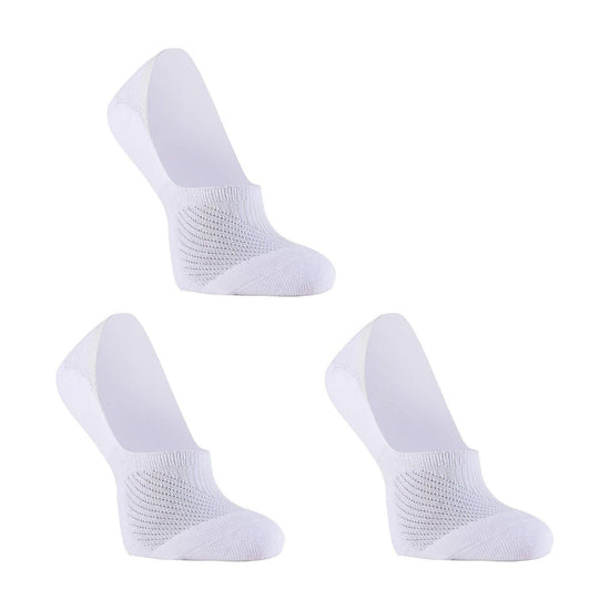 3X Rexy Cushion No Show Ankle Socks Medium Non-Slip Breathable WHITE - Magdasmall