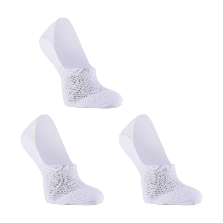 3X Rexy Cushion No Show Ankle Socks Medium Non-Slip Breathable WHITE - Magdasmall