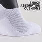 3X Rexy Cushion No Show Ankle Socks Medium Non-Slip Breathable WHITE - Magdasmall