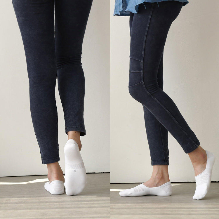 3X Rexy Cushion No Show Ankle Socks Medium Non-Slip Breathable WHITE - Magdasmall