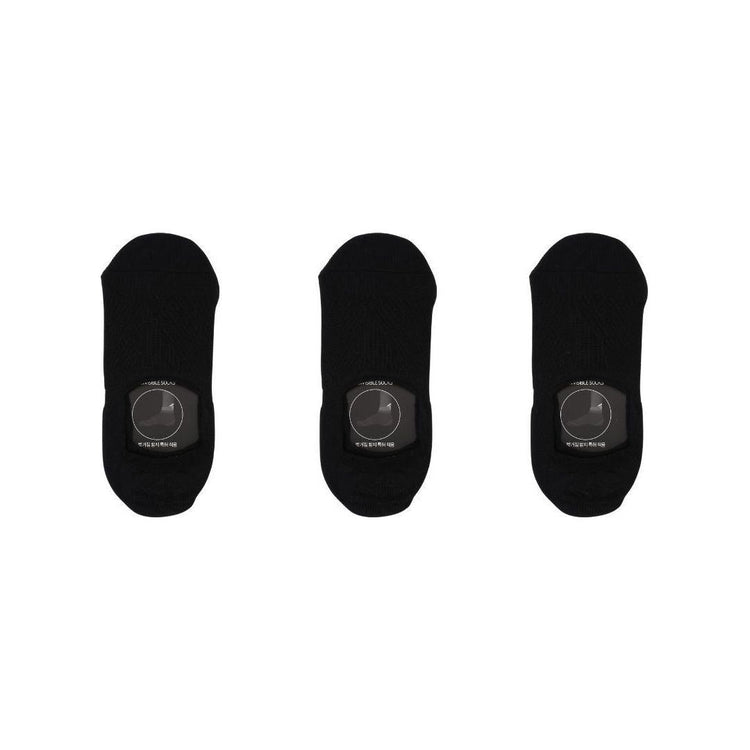 3X Rexy Cushion No Show Ankle Socks Small Non-Slip Breathable BLACK - Magdasmall