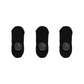 3X Rexy Cushion No Show Ankle Socks Small Non-Slip Breathable BLACK - Magdasmall
