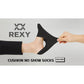 3X Rexy Cushion No Show Ankle Socks Small Non-Slip Breathable BLACK - Magdasmall
