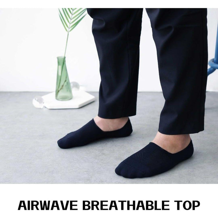 3X Rexy Cushion No Show Ankle Socks Small Non-Slip Breathable BLACK - Magdasmall
