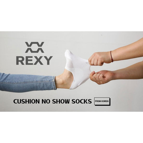 3X Rexy Cushion No Show Ankle Socks Small Non-Slip Breathable WHITE - Magdasmall