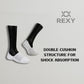 3X Rexy Cushion No Show Ankle Socks Small Non-Slip Breathable WHITE - Magdasmall