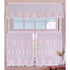 3 Pce Cafe Gardenia Lace Curtain Set - Magdasmall