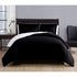 3 Piece Micro Mink Comforter Set Black Queen - Magdasmall