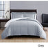 3 Piece Micro Mink Comforter Set Grey Queen - Magdasmall