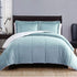 3 Piece Ultra-soft Micro Mink Comforter Set Queen with Sherpa Reverse Sky - Magdasmall