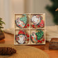 3 boxe style a set New Christmas Decorations, Small Wooden Pendants, Christmas Tree Decorations, 12 Wooden Box Packaging Pendants - Magdasmall