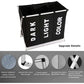 3 in 1 Large 135L Laundry Clothes Hamper Basket with Waterproof bags and Aluminum Frame (Black) - Magdasmall