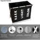3 in 1 Large 135L Laundry Clothes Hamper Basket with Waterproof bags and Aluminum Frame (Black) - Magdasmall