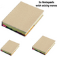 3x Post It Notebook Journal Sketchbook Pad Notepad Note Book - Beige