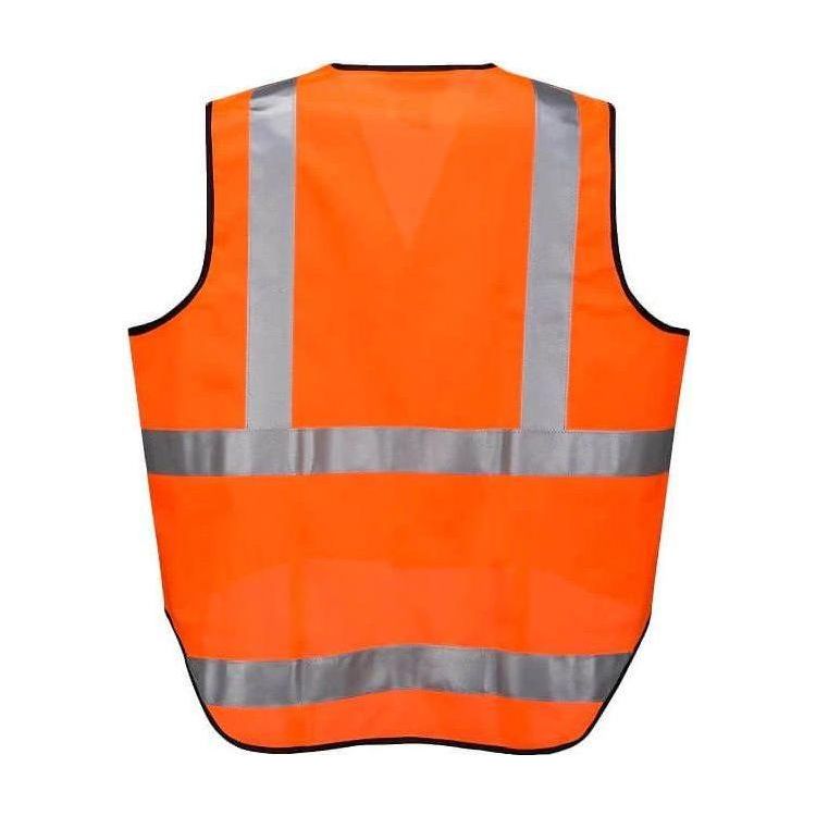 3x HUSKI Hi Vis Patrol Vest 3M Tape Safety Workwear High Visibility Bulk - Orange - M - Magdasmall