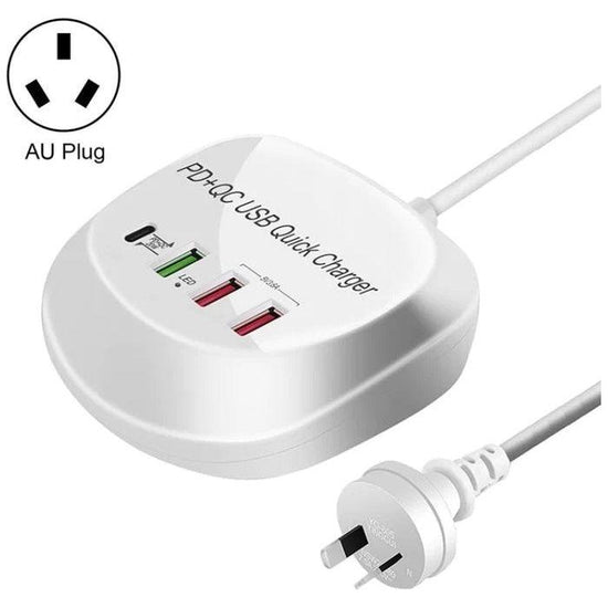 4-Port PD+QC3.0 Charger 40W with AU AC Adapter - Magdasmall