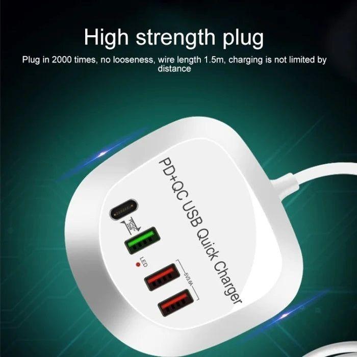 4-Port PD+QC3.0 Charger 40W with AU AC Adapter - Magdasmall