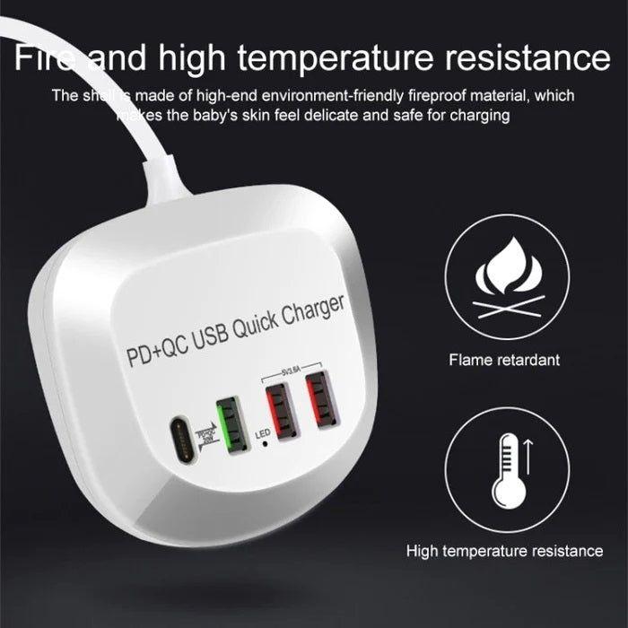 4-Port PD+QC3.0 Charger 40W with AU AC Adapter - Magdasmall