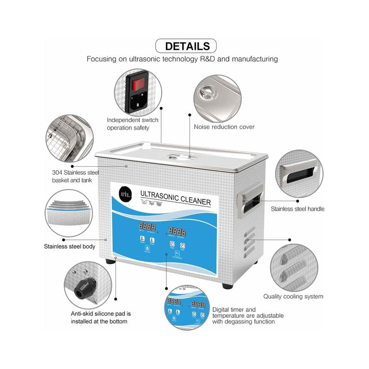 4.5L Digital Ultrasonic Cleaner - Ultra Sonic Bath Jewellery Cleaning - Magdasmall