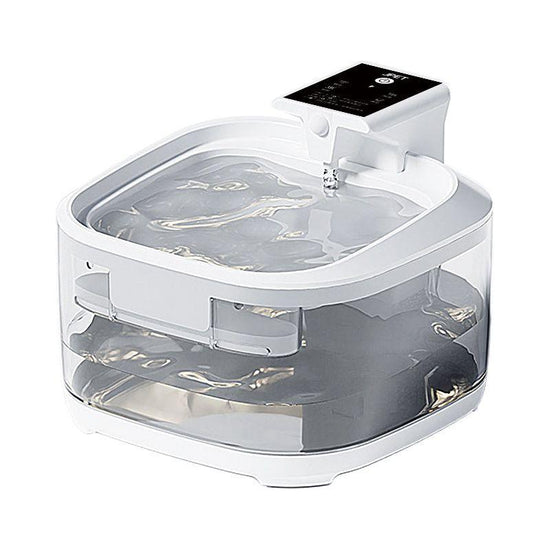 4.5L Upgraded Smart Pet Water Fountain with Stainless Steel Plate and Charging Cable – White Design - Magdasmall