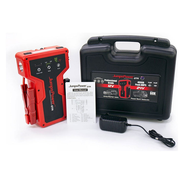 4000A Jump Starter 12V Powerbank 99900mWh 24V Pro Car Battery Charger LED GTR - Magdasmall