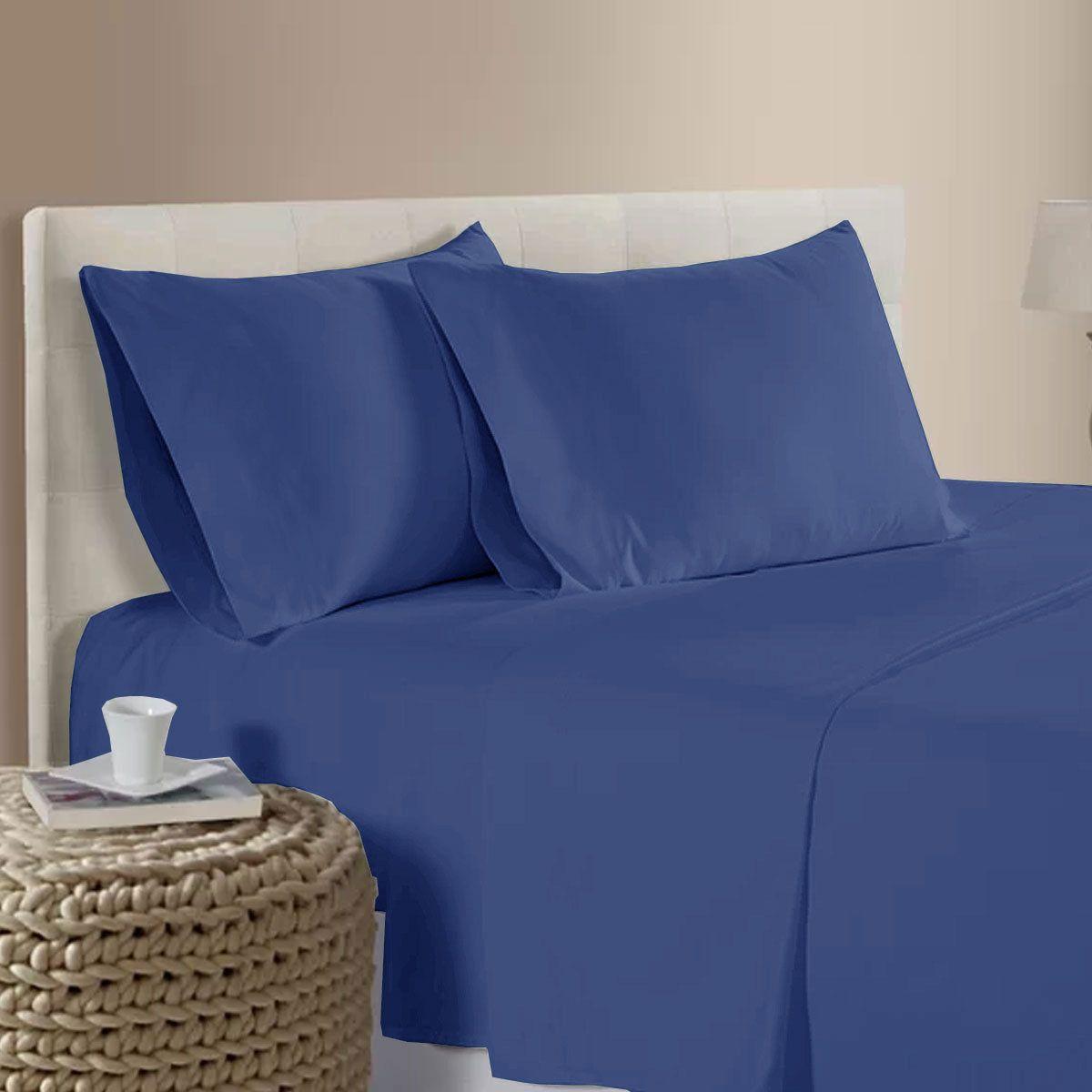 400TC Bamboo Cotton Sheet Set Blue Queen - Magdasmall