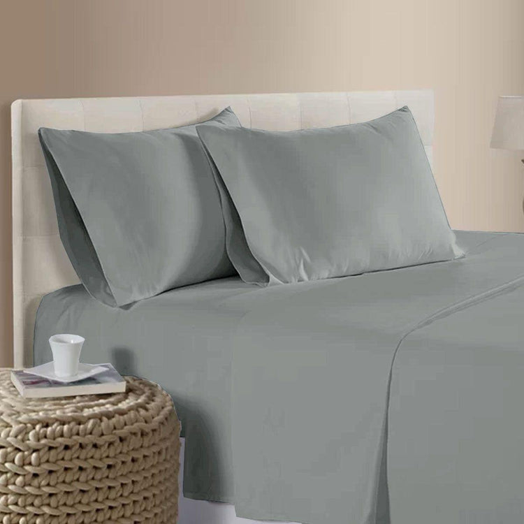 400TC Bamboo Cotton Sheet Set Grey Queen - Magdasmall
