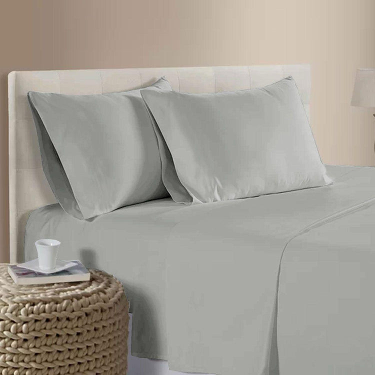 400TC Bamboo Cotton Sheet Set Silver Queen - Magdasmall