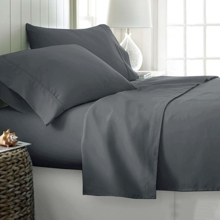 400TC Cotton Sateen Sheet Set King - Grey - Magdasmall