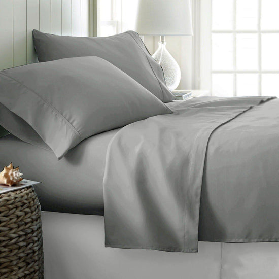 400TC Cotton Sateen Sheet Set King Silver - Magdasmall