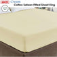 400TC Cream 100% Cotton Sateen Fitted Sheet King - Magdasmall