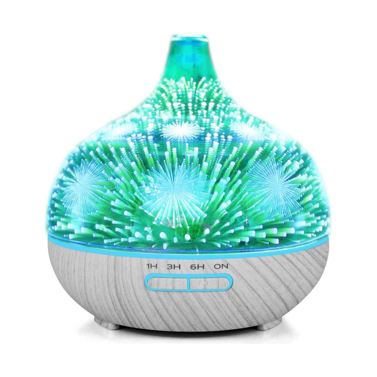 400ml Essential Oil Aroma Diffuser and Remote - 3D Glass Aromatherapy Humidifier - Magdasmall
