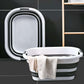 40L Collapsible Laundry Basket Washing Clothes w/Handles Bin Foldable - Grey/White - Magdasmall