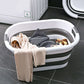 40L Collapsible Laundry Basket Washing Clothes w/Handles Bin Foldable - Grey/White - Magdasmall
