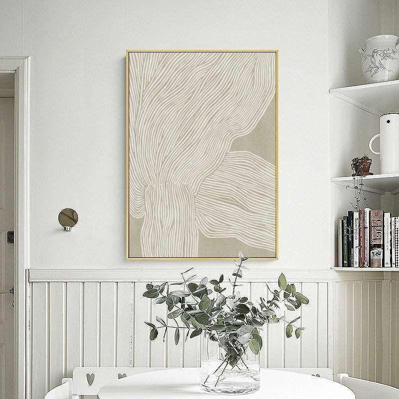 40cmx60cm Abstract Line 2 Sets Gold Frame Canvas Wall Art - Magdasmall