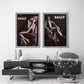 40cmx60cm Bally Man & Woman 2 Sets Black Frame Canvas Wall Art - Magdasmall