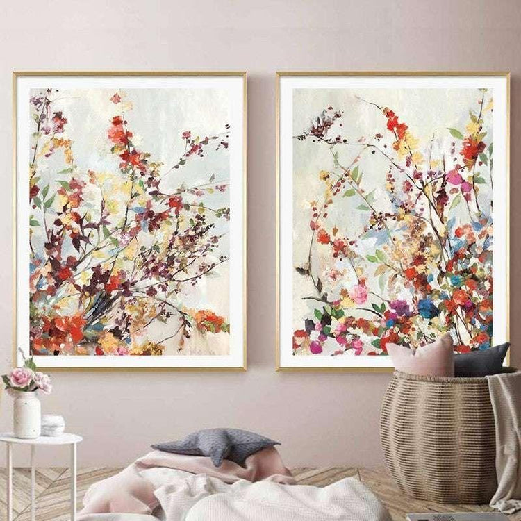 40cmx60cm Coming Spring 2 Sets Gold Frame Canvas Wall Art - Magdasmall