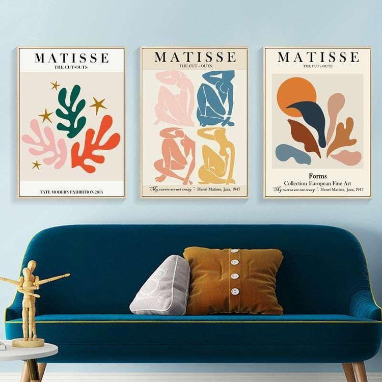 40cmx60cm Matisse Wall Art 3 Sets Wood Frame Canvas - Magdasmall