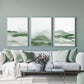 40cmx60cm Sage Green 3 Sets White Frame Canvas Wall Art - Magdasmall