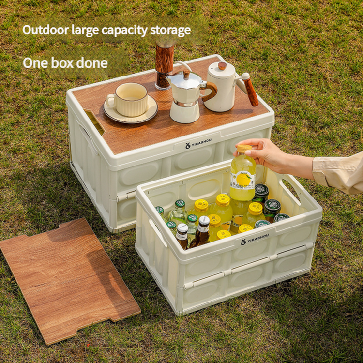 43.5*30*24 cm Collapsible Green Outdoor Storage Box | Large Capacity, Foldable to 6cm, Durable Design - Magdasmall