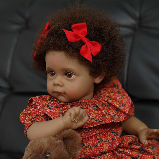 43cm/17&quot;  Realistic Reborn Black Reborn Dolls African America Handmade