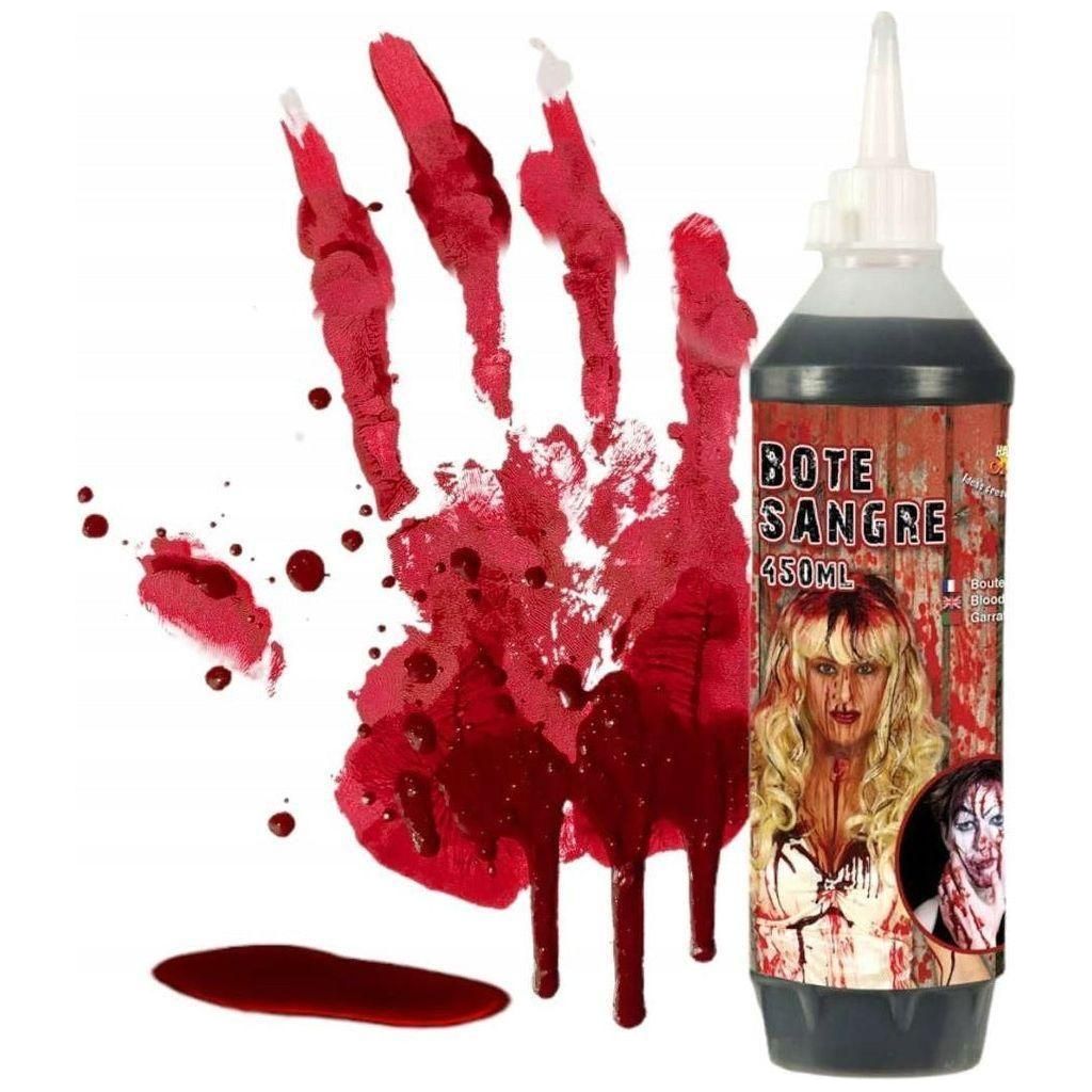 450ml Bottle Vampire FAKE BLOOD Zombie Halloween Red Make Up Gel Cream Horror - Magdasmall