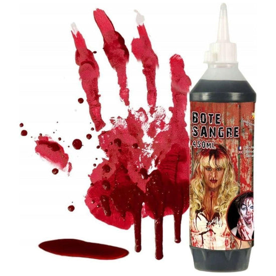 450ml Bottle Vampire FAKE BLOOD Zombie Halloween Red Make Up Gel Cream Horror - Magdasmall
