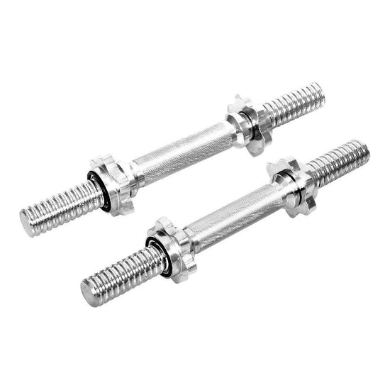 45cm Dumbbell Bar Solid Steel Pair Gym Home Exercise Fitness 150KG Capacity