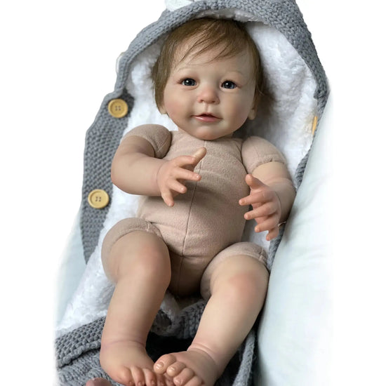 49cm Reborn Dolls Realistic Rooted Hair Girl Newborn Baby- Handmade