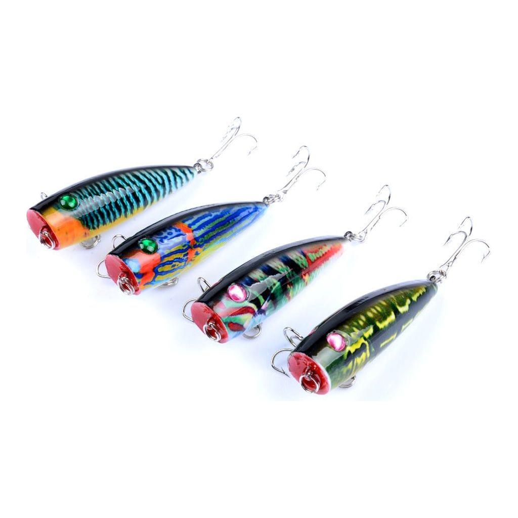 4X 6.8cm Popper Poppers Fishing Lure Lures Surface Tackle Saltwater - Magdasmall