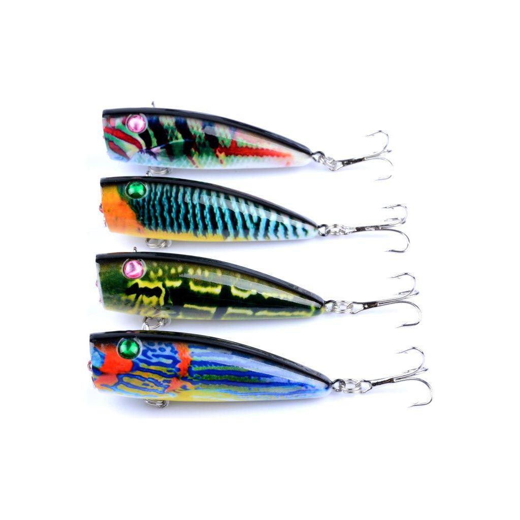 4X 6.8cm Popper Poppers Fishing Lure Lures Surface Tackle Saltwater - Magdasmall