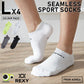4X Rexy Seamless Sport Sneakers Socks Large Non-Slip Heel Tab MULTI COLOUR - Magdasmall